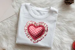 Pink Polka Dot Heart Love Watercolor Valentines Day Heart Product Image 2