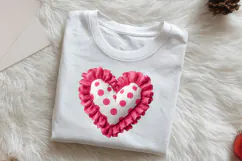 Pink Polka Dot Heart Love Watercolor Valentines Day Heart Product Image 5