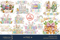 Easter Crochet Sublimation Bundle PNG,Spring Bunny and Chick Product Image 1