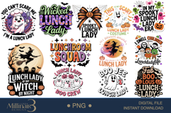 Lunch Lady Halloween Bundle PNG Bundle Product Image 1