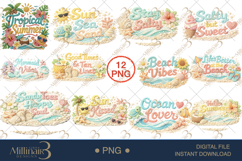 Coastal Crochet Summer Bundle PNG,Beach Sublimation Desi Product Image 1