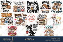 Funny Dog Lover PNG Bundle | 12 Cute Puppy Designs Product Image 1