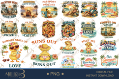 Romantic Summer Love Couple Bundle 20 PNG Beach Designs Product Image 1