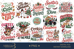Baby’s First Christmas PNG Bundle Funny, Cute Holiday Art Product Image 1