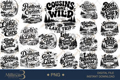 Funny Lake Vacation Quotes SVG PNG Bundle, Lake Trip Shirt Product Image 1