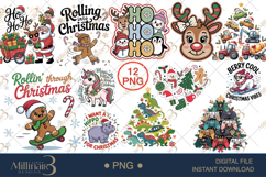 Funny Kids Christmas Bundle Clipart PNG Product Image 1