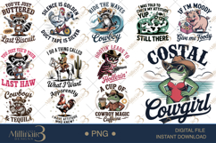 Retro Vintage Funny Cowboy Animals Bundles Product Image 1