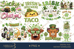 St Patricks Day PNG Bundle, Crochet Style Lucky Designs Product Image 1