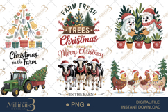 Christmas Farm PNG Bundle Cute &amp; Funny Christmas Clipart Product Image 2