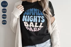 Summer Nights Ball Park Lights SVG PNG Sublimation |Football Product Image 1