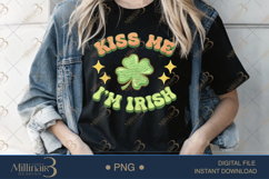 Kiss Me I'm Irish PNG, St Patricks Day Shamrock Clipart, Luc Product Image 1