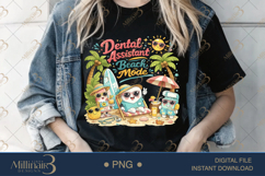 Dental Assistant Beach Mode PNG, Cute Summer Dental Assistan Product Image 1
