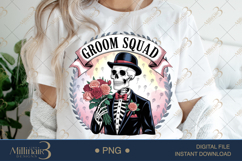 Groom Squad Skeleton Halloween PNG| Halloween Couple Png Product Image 1