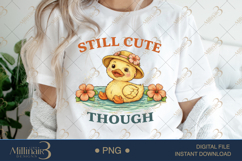 Still Cute Though PNG Adorable Duck Summer Clipart | Funny C Product Image 1