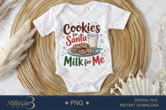 Cookies for Santa Milk for Me PNG | Cute Christmas Cookie Product Image 1