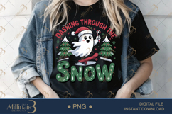 Dashing Through The Snow Ghost PNG | Funny Christmas Clipart Product Image 1