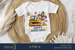 Happy Mardi Gras Truck PNG, Mardi Gras Shirt Design with Con Product Image 1