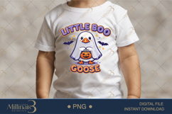 Little Boo Goose PNG, Cute Halloween Goose PNG, Ghost Goose Product Image 1