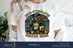 Overstimulated Baseball Mom PNG | Coquette Bow Sports Pn Product Image 1