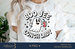 Boo Jee Lunch Lady Halloween PNG|Funny School Cafeteria PNG Product Image 1