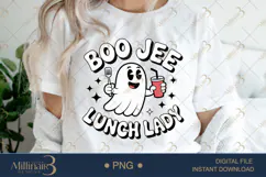 Boo Jee Lunch Lady Halloween PNG|Funny School Cafeteria PNG Product Image 1