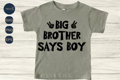 Big Brother Says Boy SVG PNG Sublimation|Newborn SVG Product Image 1