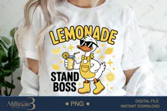 Lemonade Stand Boss PNG |Funny Summer Goose Clipart Product Image 1