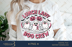 Lunch Lady Boo Crew PNG|Funny School Cafeteria Staff Product Image 1
