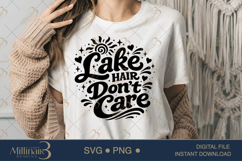 Lake Hair Don’t Care SVG PNG, Funny Lake Vacation Shirt Desi Product Image 1