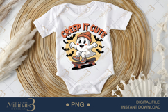 Creep It Cute PNG Halloween Fun Graphic Onesie Product Image 1