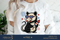 Retro Fourth of July Opossum Retro Fourth Of July Opossum, Product Image 1