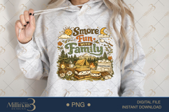 Smore Fun with Family PNG, Cute Camping Sublimation Design w Product Image 1