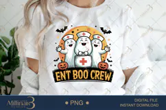 Spooky ENT Boo Crew PNG |Funny Nurse Sublimation Product Image 1