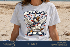 United States Of Honk PNG, Funny Patriotic Goose Sublimation Product Image 1