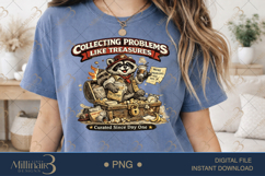 Collecting Problems Like Treasures PNG, Funny Raccoon Sublim Product Image 1