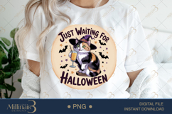 Just Waiting for Halloween Sublimation PNG| Happy Hallowe Product Image 1
