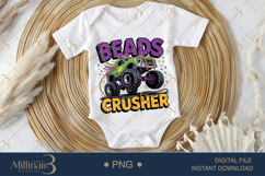 Beads Crusher PNG, Mardi Gras Monster Truck Shirt Design Pur Product Image 1