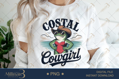 Coastal Cowgirl PNG | Western Beach Aesthetic Sublimation De Product Image 1