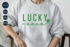 Lucky Nana Shamrock SVG|Funny St Patricks Day Svg| Mom Product Image 1