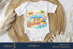 Chillin In The Sun PNG, Cute Kawaii Summer Beach Clipart wit Product Image 1