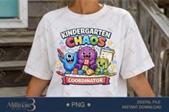 Funny Kindergarten Teacher Monster PNG Bundle, 20 Teacher PN Product Image 2