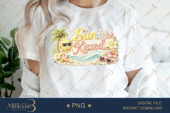 Sun Kissed PNG, Crochet Beach Sublimation Design, Tropical S Product Image 1