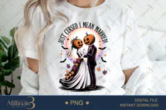 Just Married PNG| Halloween Couple Png Product Image 1