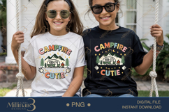 Campfire Cutie PNG, Cute Retro Camping Design with Camper Product Image 1