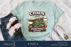 Chaos Is My Teaching Style PNG, Funny Halloween Teacher Desi Product Image 1