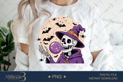 Halloween Witch Skeleton Bow PNG |Halloween Coffee PNG Product Image 1