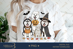 Husky Ghost Halloween Dog PNG |Ghost Dog, Pumpkin Pu Product Image 1