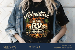 Groovy Camping PNG Bundle, 20 Retro Camping Sublimation Desi Product Image 2