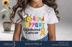 Be Kind Support Childhood Cancer Awareness Shirt Product Image 1