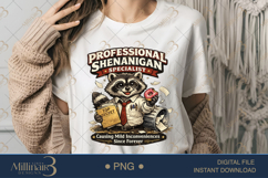 Professional Shenanigan Specialist PNG, Funny Raccoon Sublim Product Image 1